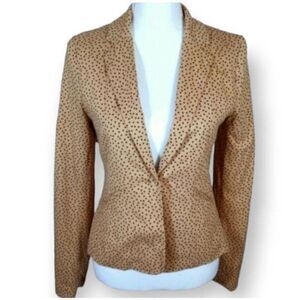 LOVE TREE CAMEL BLACK POLKA-DOT BLAZER SZ.S EUC.